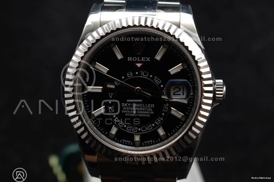 SS Black Bracelet A on 904L Sky-Dweller WellDesigned Dial Best ZF 1087 SS 1:1 326934 Edition 0207